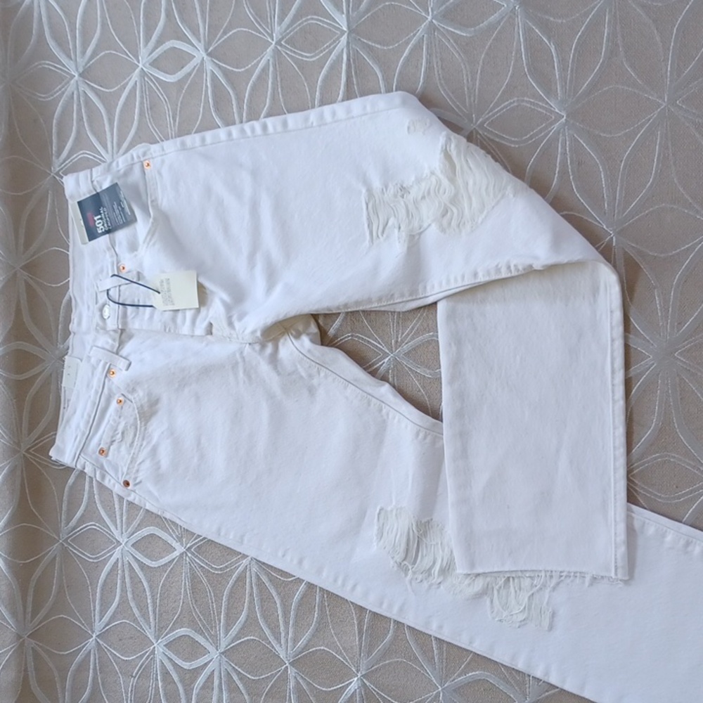 NWT Levi's 501 Original Cropped Premium Denim